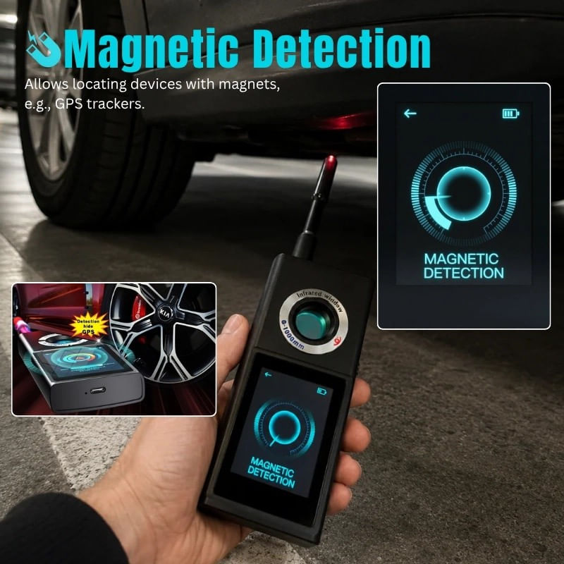 Laptop, Telefoane si Tablete - Wearables si gadgeturi - Gadgeturi - Dispozitive spionaj - Detector camere ascunse, microfoane si trackere GPS iUni F888, Ecran tactil OLED, Smart AI, Alarma, 50-8000 MHz - Infinity.ro