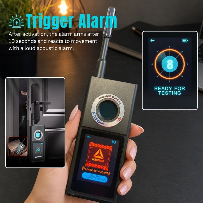 Laptop, Telefoane si Tablete - Wearables si gadgeturi - Gadgeturi - Dispozitive spionaj - Detector camere ascunse, microfoane si trackere GPS iUni F888, Ecran tactil OLED, Smart AI, Alarma, 50-8000 MHz - Infinity.ro