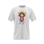 Fashion, accesorii si bijuterii - Barbati - Imbracaminte - Tricouri si bluze barbati - Tricou barbati One Piece Monkey D Luffy Pirate Warrior Anime, alb, marime 2XL - Infinity.ro