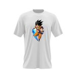 Fashion, accesorii si bijuterii - Barbati - Imbracaminte - Tricouri si bluze barbati - Tricou barbati Dragon Ball Z Goku Attack Android Superhero, alb, marime 2XL - Infinity.ro