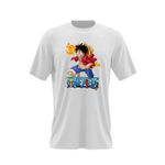 Fashion, accesorii si bijuterii - Barbati - Imbracaminte - Tricouri si bluze barbati - Tricou barbati Eiichiro Oda One Piece Monkey D Luffy Pirate Captain, alb, marime 2XL - Infinity.ro