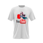 Fashion, accesorii si bijuterii - Barbati - Imbracaminte - Tricouri si bluze barbati - Tricou barbati Youtuber Anime Girl Dragon Ball Z Chi-Chi Youtube, alb, marime 2XL - Infinity.ro