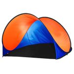 Sport si Outdoor - Camping - Corturi camping - Cort plaja si picnic semi-deschis Sersimo, protectie UV, 200x120x110cm, portocaliu - Infinity.ro