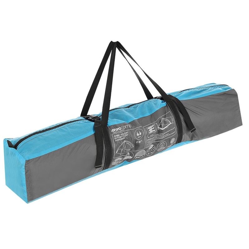 Sport si Outdoor - Camping - Corturi camping - Cort camping 3 persoane, automat cu sistem pop-up, 2 intrari, 2000 mm, 210x180x140 cm, albastru - Infinity.ro