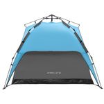 Sport si Outdoor - Camping - Corturi camping - Cort camping 3 persoane, automat cu sistem pop-up, 2 intrari, 2000 mm, 210x180x140 cm, albastru - Infinity.ro