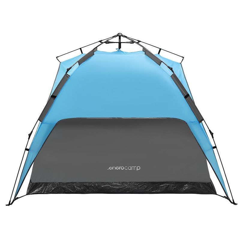 Sport si Outdoor - Camping - Corturi camping - Cort camping 3 persoane, automat cu sistem pop-up, 2 intrari, 2000 mm, 210x180x140 cm, albastru - Infinity.ro