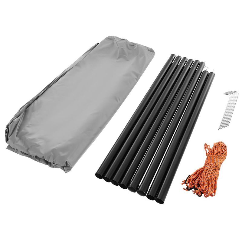 Sport si Outdoor - Camping - Corturi camping - Cort camping 4 persoane cu antreu, protectie UV, impermeabil 3000 mm, 330x250x105 cm, gri - Infinity.ro