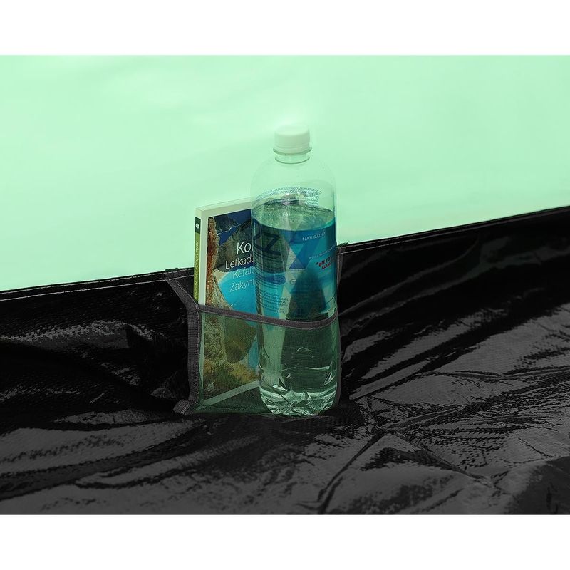 Sport si Outdoor - Camping - Corturi camping - Cort camping 4 persoane cu antreu, protectie UV, impermeabil 3000 mm, 330x250x105 cm, gri - Infinity.ro