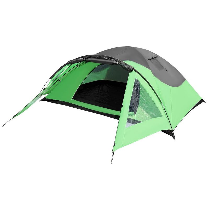 Sport si Outdoor - Camping - Corturi camping - Cort camping 4 persoane cu antreu, protectie UV, impermeabil 3000 mm, 330x250x105 cm, gri - Infinity.ro