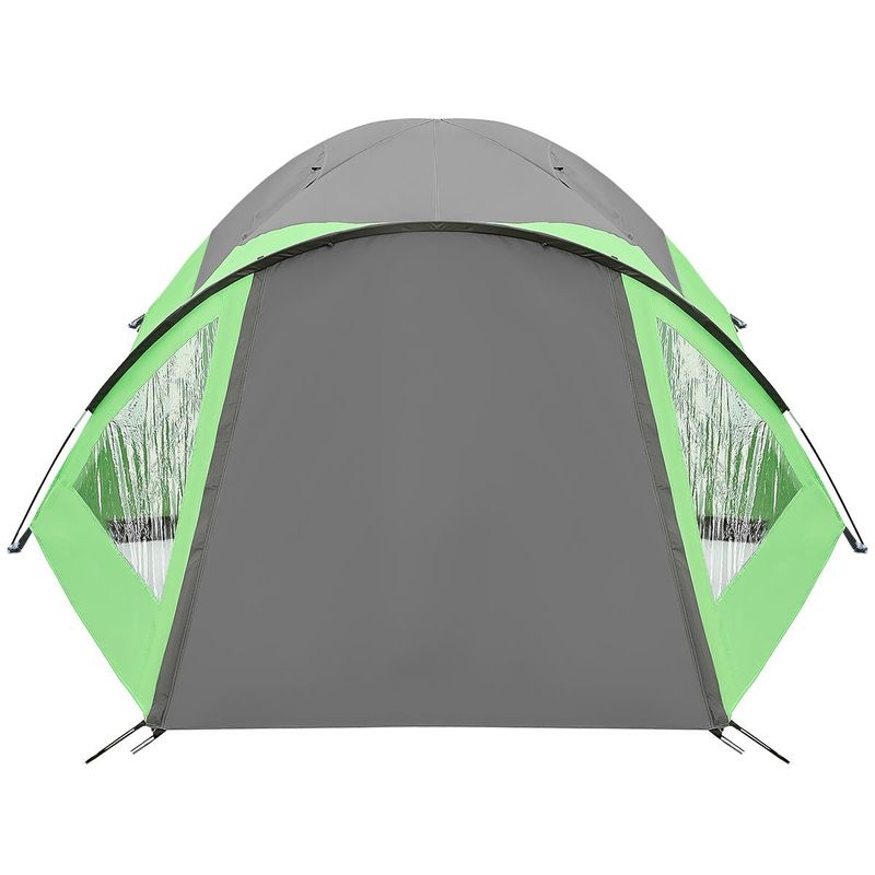 Sport si Outdoor - Camping - Corturi camping - Cort camping 4 persoane cu antreu, protectie UV, impermeabil 3000 mm, 330x250x105 cm, gri - Infinity.ro