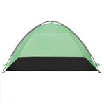 Sport si Outdoor - Camping - Corturi camping - Cort plaja xxl semi-inchis protectie uv podea izolanta, 210x120x112 cm, spatios, verde - Infinity.ro