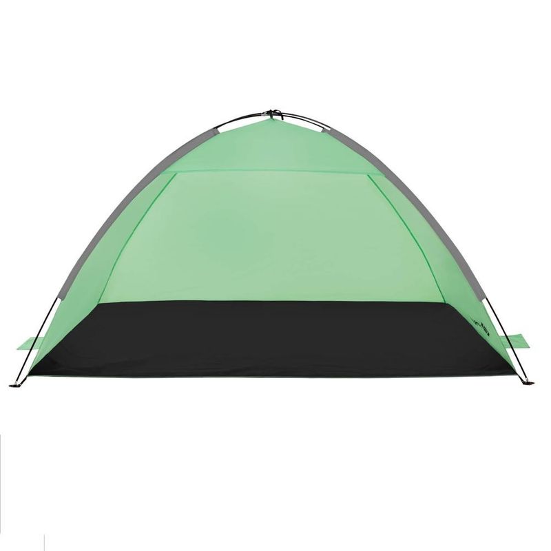 Sport si Outdoor - Camping - Corturi camping - Cort plaja xxl semi-inchis protectie uv podea izolanta, 210x120x112 cm, spatios, verde - Infinity.ro