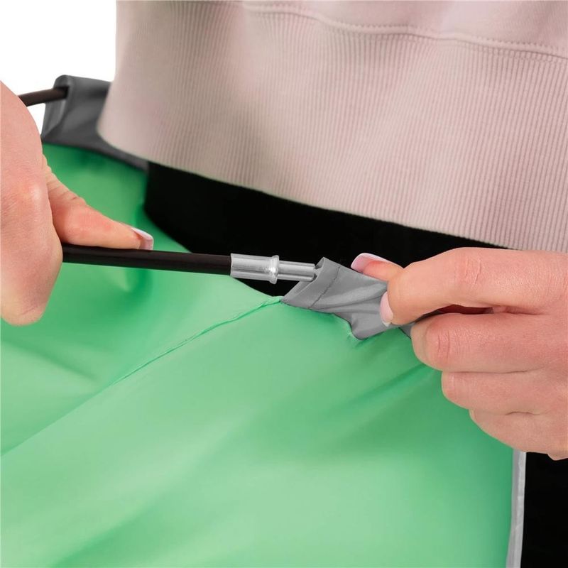 Sport si Outdoor - Camping - Corturi camping - Cort plaja xxl semi-inchis protectie uv podea izolanta, 210x120x112 cm, spatios, verde - Infinity.ro