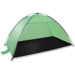 Sport si Outdoor - Camping - Corturi camping - Cort plaja xxl semi-inchis protectie uv podea izolanta, 210x120x112 cm, spatios, verde - Infinity.ro