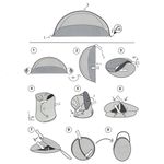 Sport si Outdoor - Camping - Corturi camping - Cort plaja si picnic semi-deschis Sersimo, protectie UV, 200x120x110cm, portocaliu gri - Infinity.ro