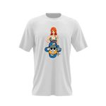 Fashion, accesorii si bijuterii - Barbati - Imbracaminte - Tricouri si bluze barbati - Tricou barbati One Piece Nami Cat Burglar, alb, marime 2XL - Infinity.ro