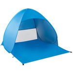 Sport si Outdoor - Camping - Corturi camping - Cort plaja autoexpansibil pop-up plasa ventilatie protectie uv, 160x140x115 cm, compact, albastru - Infinity.ro