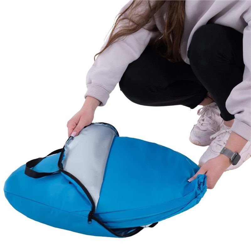Sport si Outdoor - Camping - Corturi camping - Cort plaja autoexpansibil pop-up plasa ventilatie protectie uv, 160x140x115 cm, compact, albastru - Infinity.ro
