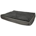 Petshop - Accesorii petshop - Culcusuri si custi - Culcusuri si saltele - Pat ortopedic pentru caini, dreptunghiular, husa detasabila, 90x70x10 cm, gri inchis - Infinity.ro