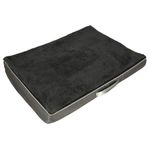 Petshop - Accesorii petshop - Culcusuri si custi - Culcusuri si saltele - Pat ortopedic pentru caini, dreptunghiular, husa detasabila, 90x70x10 cm, gri inchis - Infinity.ro