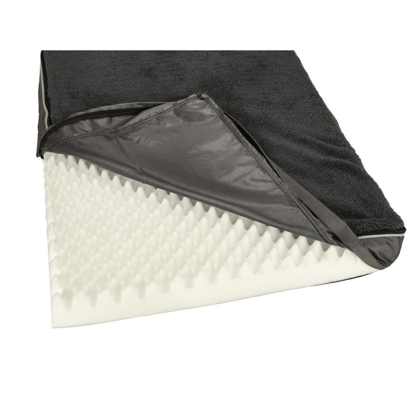 Petshop - Accesorii petshop - Culcusuri si custi - Culcusuri si saltele - Pat ortopedic pentru caini, dreptunghiular, husa detasabila, 90x70x10 cm, gri inchis - Infinity.ro