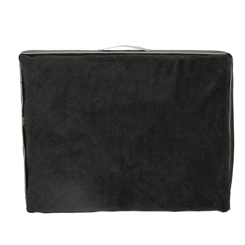Petshop - Accesorii petshop - Culcusuri si custi - Culcusuri si saltele - Pat ortopedic pentru caini, dreptunghiular, husa detasabila, 90x70x10 cm, gri inchis - Infinity.ro