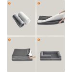 Petshop - Accesorii petshop - Culcusuri si custi - Culcusuri si saltele - Pat ortopedic pentru caini, cu margini inaltate si husa detasabila, 106x80x20 cm, gri deschis - Infinity.ro