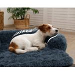 Petshop - Accesorii petshop - Culcusuri si custi - Culcusuri si saltele - Pat caini margini ridicate groase antiderapant husa detasabila m, 76x76x16 cm, confort, albastru - Infinity.ro