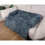 Petshop - Accesorii petshop - Culcusuri si custi - Culcusuri si saltele - Pat caini margini ridicate groase antiderapant husa detasabila m, 76x76x16 cm, confort, albastru - Infinity.ro