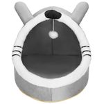 Petshop - Accesorii petshop - Culcusuri si custi - Culcusuri si saltele - Culcus animale companie poliester perna moale detasabila, 50x36x41 cm, confortabil, gri - Infinity.ro