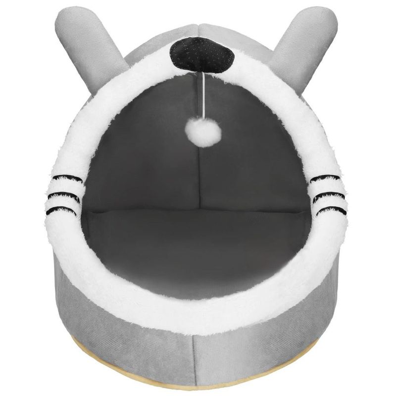 Petshop - Accesorii petshop - Culcusuri si custi - Culcusuri si saltele - Culcus animale companie poliester perna moale detasabila, 50x36x41 cm, confortabil, gri - Infinity.ro