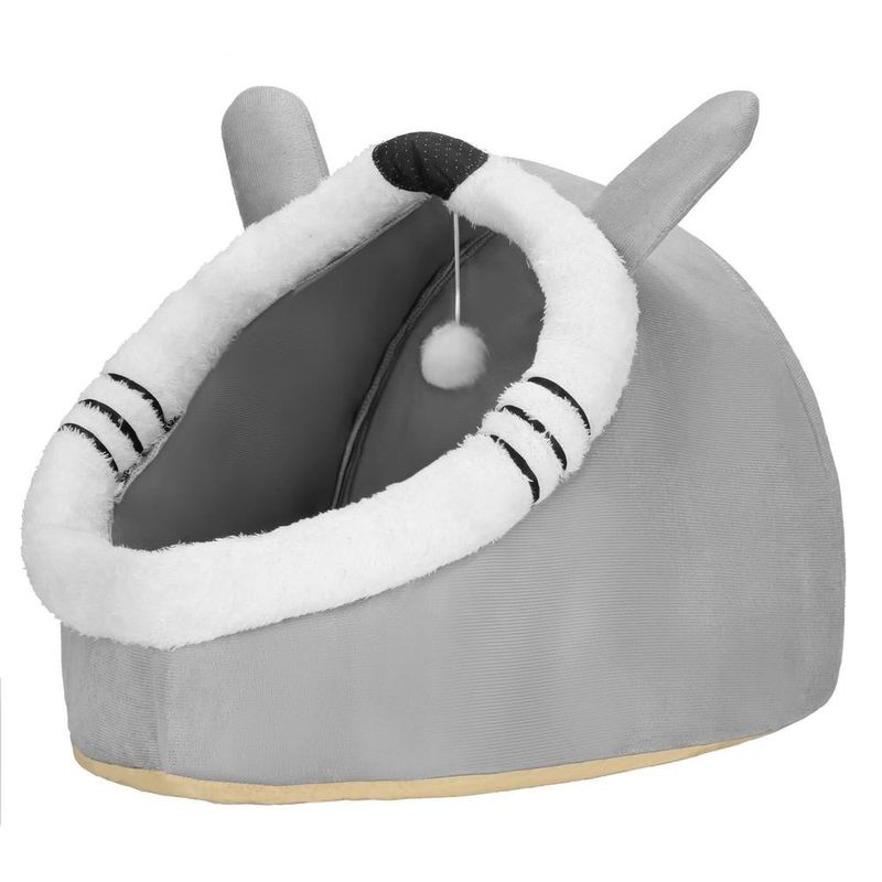 Petshop - Accesorii petshop - Culcusuri si custi - Culcusuri si saltele - Culcus animale companie poliester perna moale detasabila, 50x36x41 cm, confortabil, gri - Infinity.ro