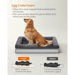 Petshop - Accesorii petshop - Culcusuri si custi - Culcusuri si saltele - Pat ortopedic pentru caini, cu margini inaltate si husa detasabila, 106x80x20 cm, gri inchis - Infinity.ro