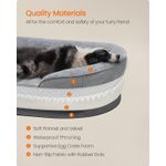 Petshop - Accesorii petshop - Culcusuri si custi - Culcusuri si saltele - Pat ortopedic pentru caini, cu spuma profilata si margini inaltate, 91x68x18 cm, gri deschis - Infinity.ro