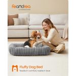 Petshop - Accesorii petshop - Culcusuri si custi - Culcusuri si saltele - Pat pentru caini din plus, ortopedic, cu margini inaltate, detasabil si lavabil, 91x68x18 cm, gri - Infinity.ro