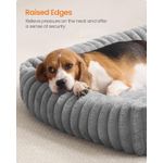 Petshop - Accesorii petshop - Culcusuri si custi - Culcusuri si saltele - Pat pentru caini din plus, ortopedic, cu margini inaltate, detasabil si lavabil, 91x68x18 cm, gri - Infinity.ro