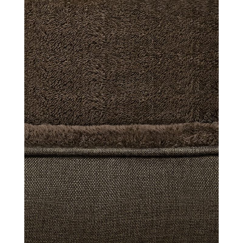 Petshop - Accesorii petshop - Culcusuri si custi - Culcusuri si saltele - Pat pentru caini XL, husa detasabila si lavabila, margini inaltate, baza antiderapanta, 110x75x27 cm, maro - Infinity.ro
