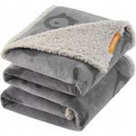 Petshop - Accesorii petshop - Culcusuri si custi - Culcusuri si saltele - Patura impermeabila XXL pentru caini, fleece si flanel, fata dubla, 203x152 cm, gri - Infinity.ro