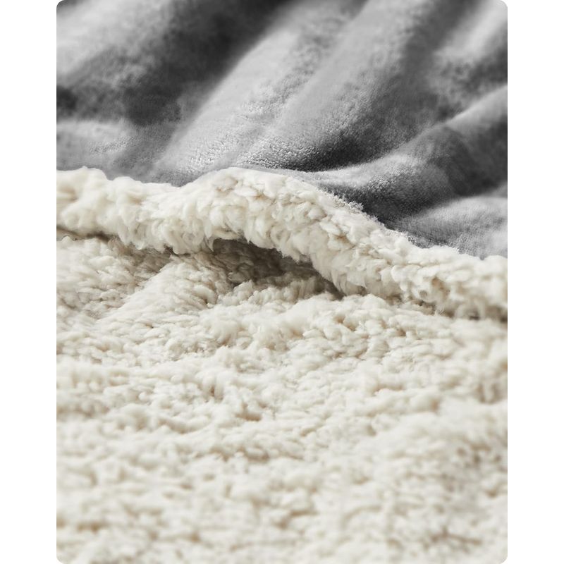 Petshop - Accesorii petshop - Culcusuri si custi - Culcusuri si saltele - Patura impermeabila caini XL, reversibila cu fleece Sherpa si flanel, lavabila, 152x127 cm, gri - Infinity.ro