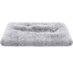 Petshop - Accesorii petshop - Culcusuri si custi - Culcusuri si saltele - Pat pufos pentru caini sau pisici, captuseala moale cu fir lung, lavabil la masina, XL, 110x73cm, gri deschis - Infinity.ro