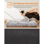 Petshop - Accesorii petshop - Culcusuri si custi - Culcusuri si saltele - Pat pufos pentru caini sau pisici, captuseala moale cu fir lung, lavabil la masina, XL, 110x73cm, gri deschis - Infinity.ro