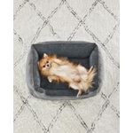 Petshop - Accesorii petshop - Culcusuri si custi - Culcusuri si saltele - Pat pentru caini, cu margini groase ridicate, antiderapant, husa detasabila, marime M, 70x55x21 cm, gri - Infinity.ro