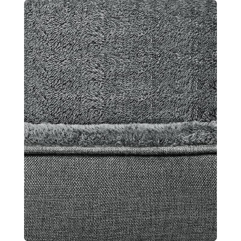 Petshop - Accesorii petshop - Culcusuri si custi - Culcusuri si saltele - Pat pentru caini, cu margini groase ridicate, antiderapant, husa detasabila, marime M, 70x55x21 cm, gri - Infinity.ro