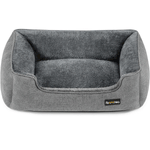 Petshop - Accesorii petshop - Culcusuri si custi - Culcusuri si saltele - Pat pentru caini, cu margini groase ridicate, antiderapant, husa detasabila, marime M, 70x55x21 cm, gri - Infinity.ro