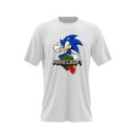 Fashion, accesorii si bijuterii - Barbati - Imbracaminte - Tricouri si bluze barbati - Tricou barbati Sonic the Hedgehog Minecraft Joc Game, alb, marime 2XL - Infinity.ro