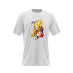 Fashion, accesorii si bijuterii - Barbati - Imbracaminte - Tricouri si bluze barbati - Tricou barbati Dragon Ball Z Goku Youtube Badass, alb, marime 2XL - Infinity.ro
