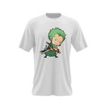 Fashion, accesorii si bijuterii - Barbati - Imbracaminte - Tricouri si bluze barbati - Tricou barbati One Piece Roronoa Zoro Copil Pirate Hunter, alb, marime 2XL - Infinity.ro