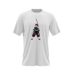 Fashion, accesorii si bijuterii - Barbati - Imbracaminte - Tricouri si bluze barbati - Tricou barbati Demon Slayer Kamado Tanjiro Kimetsu no Yaiba, alb, marime 2XL - Infinity.ro