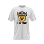 Fashion, accesorii si bijuterii - Barbati - Imbracaminte - Tricouri si bluze barbati - Tricou barbati Paw Patrol Tiktok Creator Tik Tok Catelus Dog, alb, marime 3XL - Infinity.ro