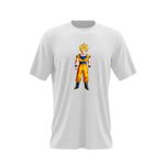 Fashion, accesorii si bijuterii - Barbati - Imbracaminte - Tricouri si bluze barbati - Tricou barbati Dragon Ball Z Goku Saiyan Ninja Manga, alb, marime 2XL - Infinity.ro